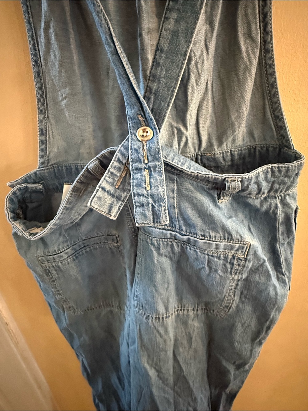 Pilcro for Anthropologie Wide-Leg Denim Jumpsuit in Indigo, sz 28 - Picture 10 of 15